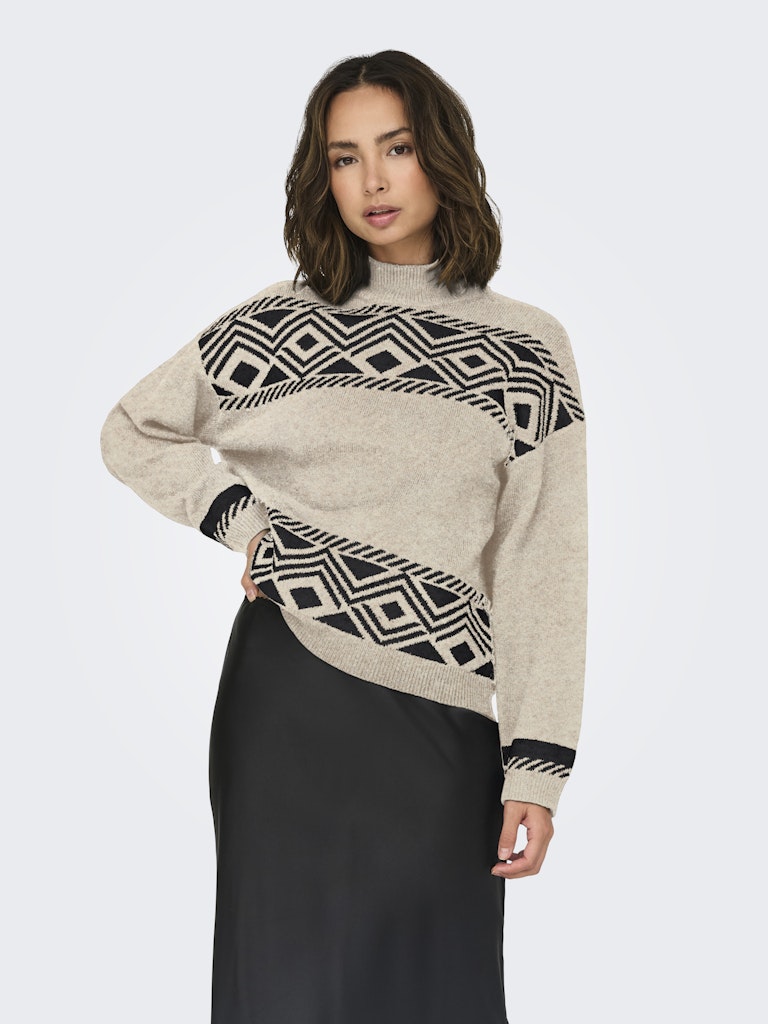 Pulls Onlvictoria L/S Highneck Pullover Knit van Only