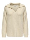 Pulls - Onlmaggie Life Ls Split Neck Knit van Only