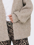 Malt Ball Melange Cardigans - Onlmaggie Life Ls Rib Open Cardigan Knit van Only