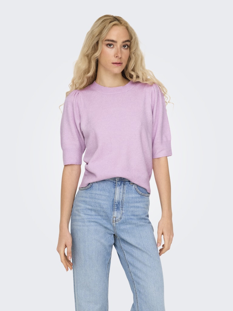 Pastel Lavender W. Melange Pulls - Onlrica Life 2/4 Pullover Knt Noos - SS25 van Only