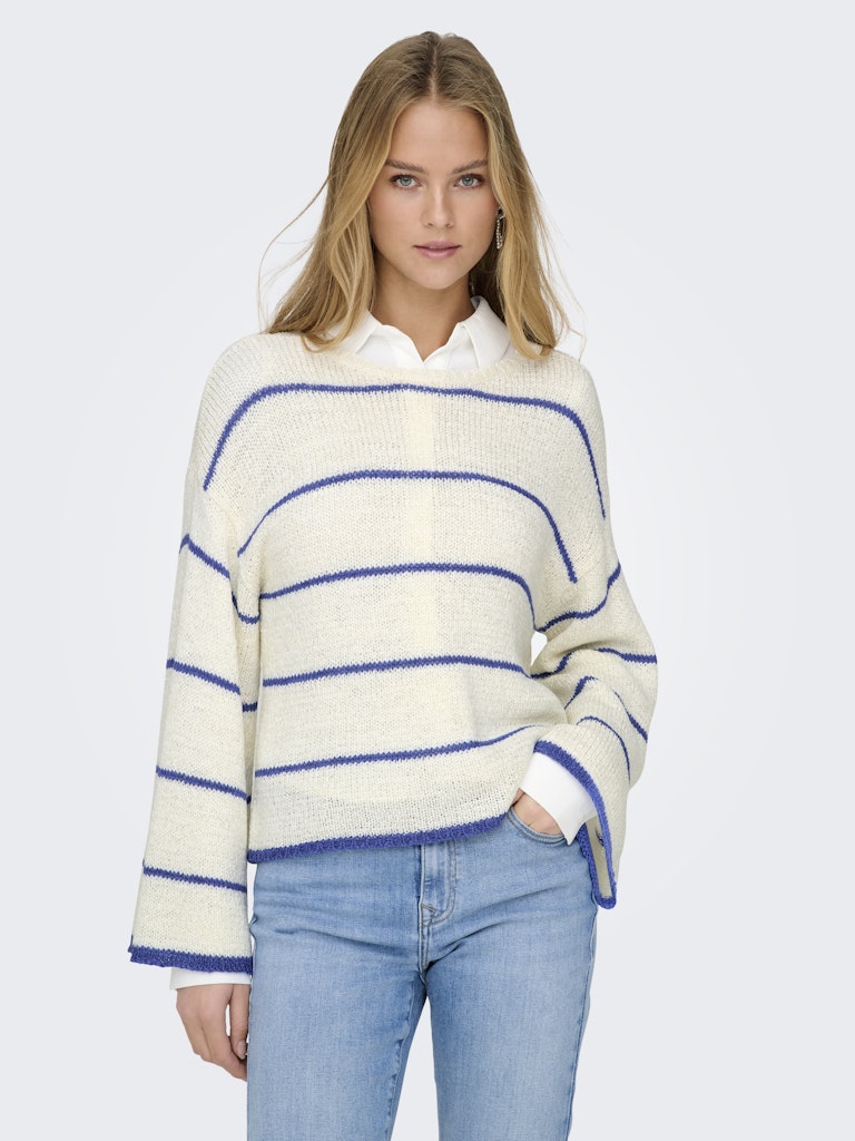 Pulls - Onlgeena 7/8 Stripe O-Neck Knit van Only