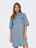 Jurken - Onlbelle S/S Button Dress Denim Noos van Only