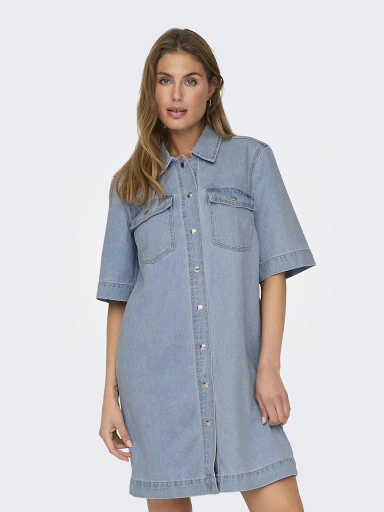 Jurken - Onlbelle S/S Button Dress Denim Noos van Only