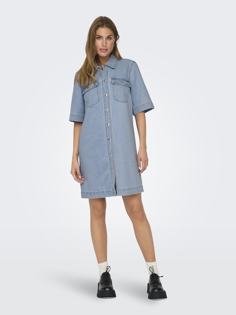 Onlbelle S/S Button Dress Denim Noos