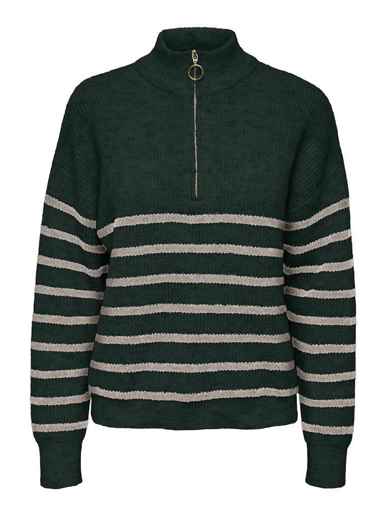 Scarab PUMICE STON STRIPES Pulls - Onltokyo L/S Highneck Zip Pullover Knit van Only