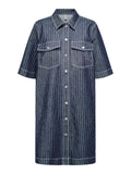 Jurken Onlbelle S/S Stripe Dress Denim van Only