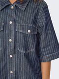 Jurken Onlbelle S/S Stripe Dress Denim van Only