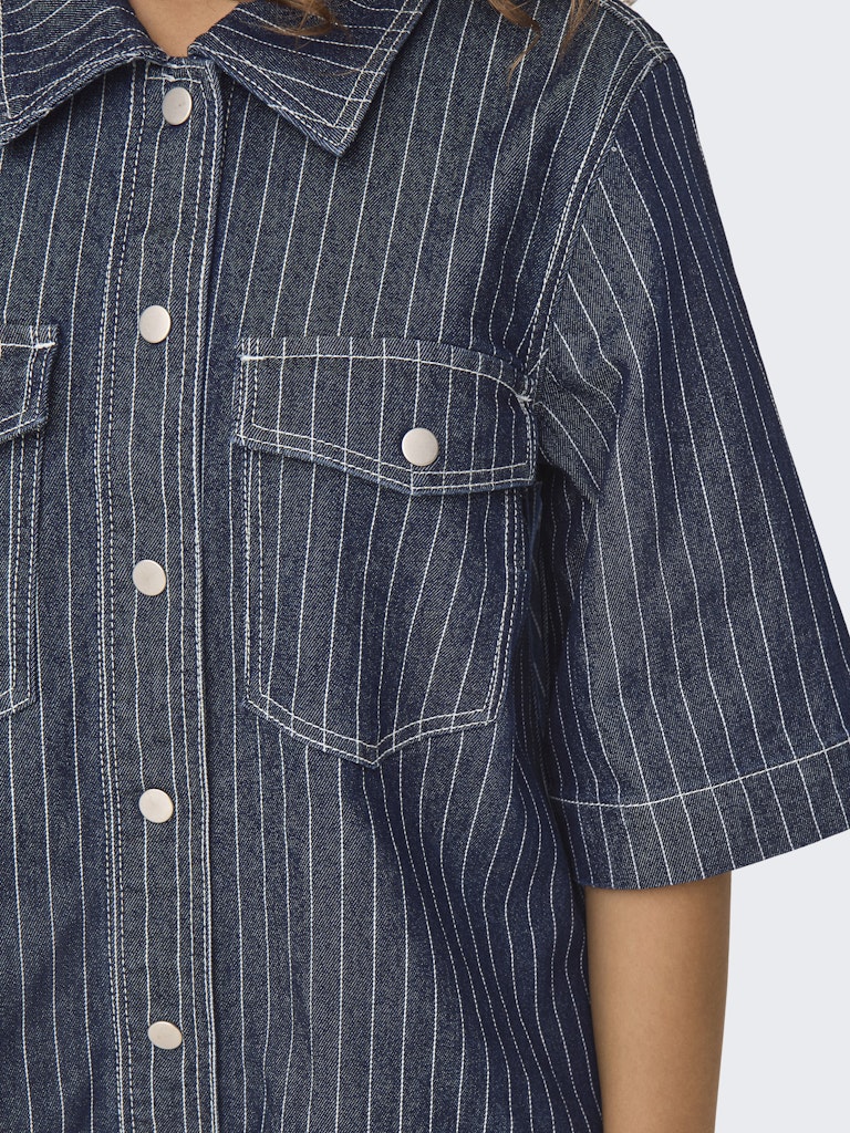 Jurken Onlbelle S/S Stripe Dress Denim van Only