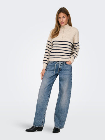 Onlgianna Mw Straight Dot450 Jeans Noos