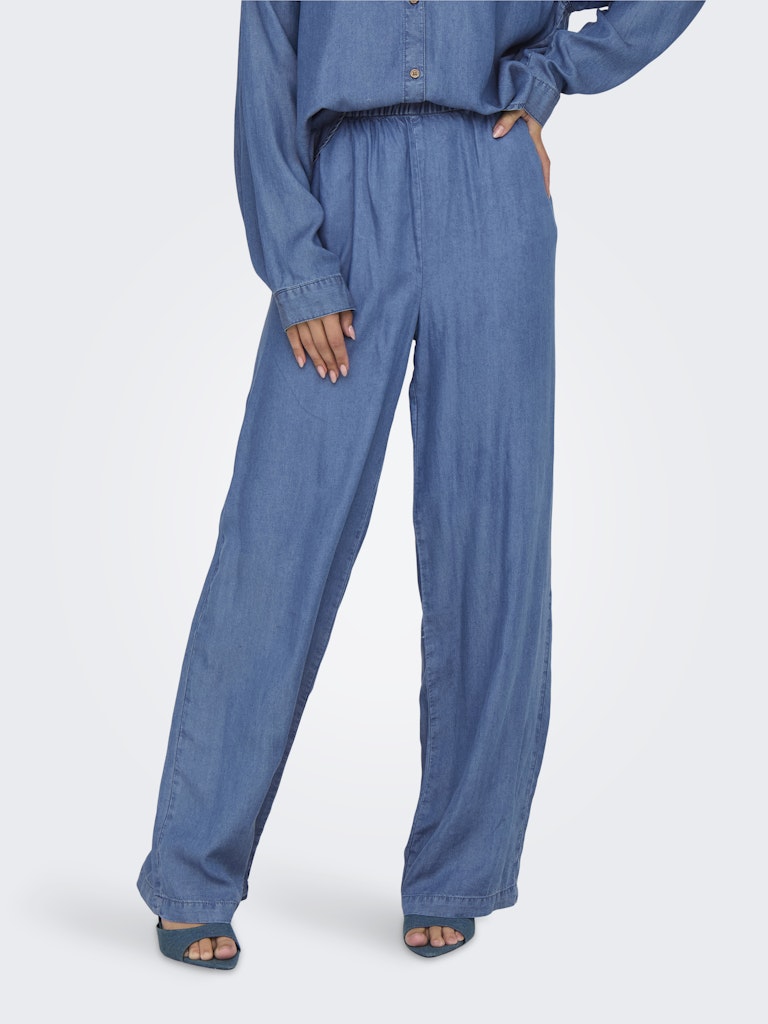 Medium Blue Denim 32 Broeken - Onlcharis Life Hw Pull-Up Pant van Only