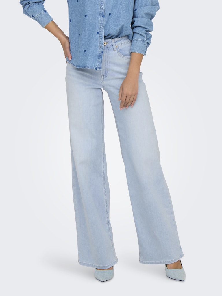 Light blue bleached denim 32 Jeans - Onlmadison Blush Hw Wide Dnm Cro495 Noos van Only