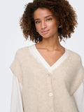 Sandshell Cardigans - Onlazu Sl Button V-Neck Waistcoat Knit van Only