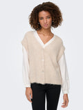 Cardigans - Onlazu Sl Button V-Neck Waistcoat Knit van Only