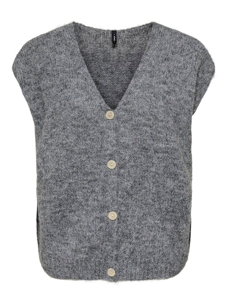 Cardigans - Onlazu Sl Button V-Neck Waistcoat Knit van Only