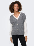 Cardigans - Onlazu Sl Button V-Neck Waistcoat Knit van Only