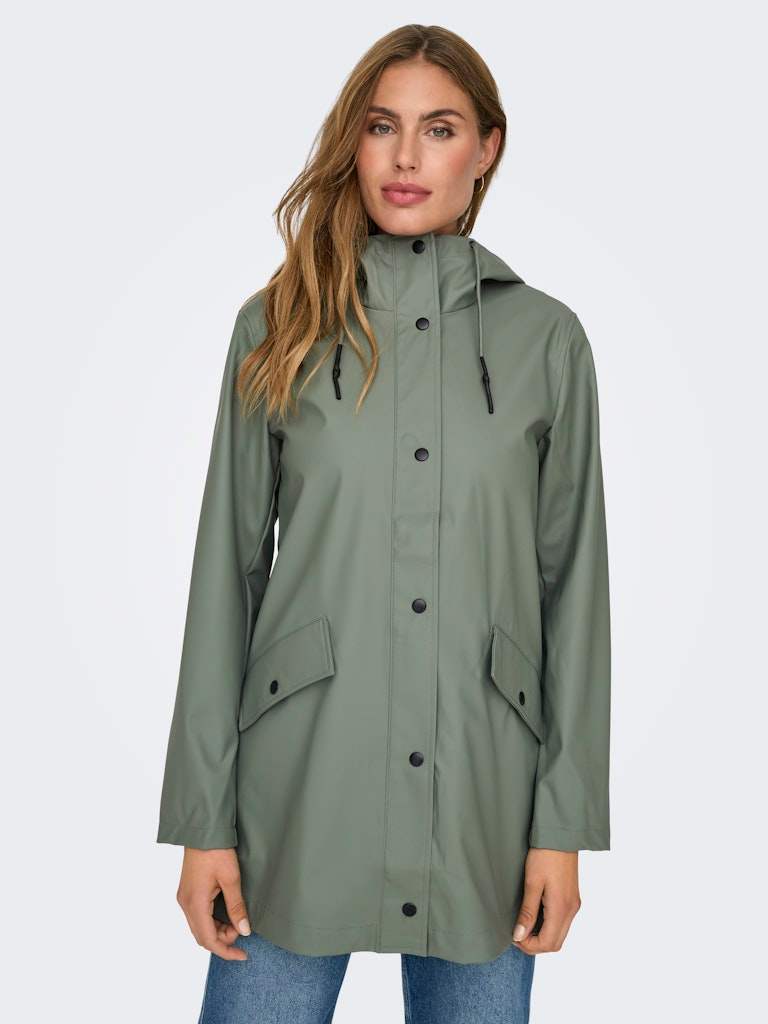 Jassen Onlelisa Raincoat Agave Green Noos van Only