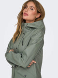 Jassen Onlelisa Raincoat Agave Green Noos van Only