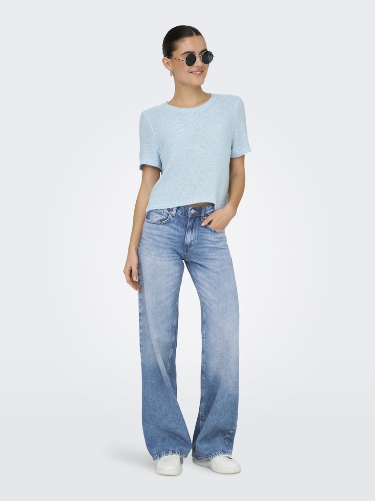 Tops - Onlsunny S/S Pullover Knit Noos blue van Only