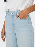 Light Blue Bleached Denim Jeans - Onljuicy Hw Wide Leg Dot114 Denim Noos van Only