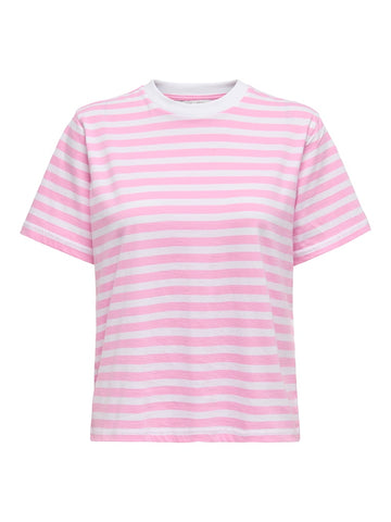 Bonbon Tops - Onllivina S/S Stripe Tee Noos van Only