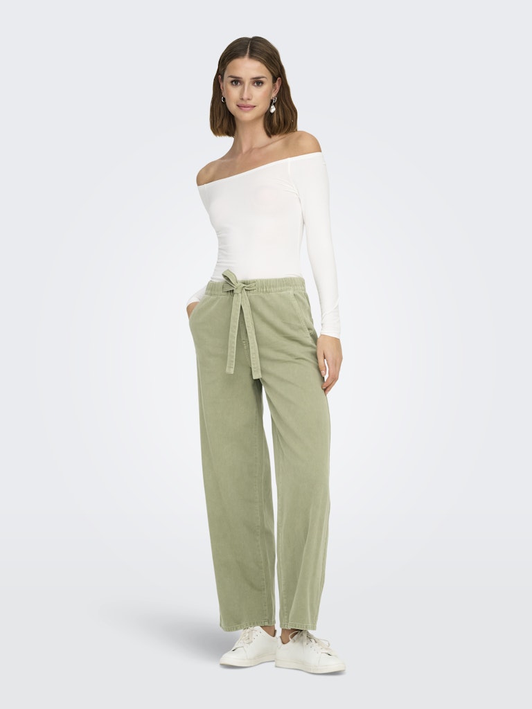 Broeken - Onlsilla Mw Belt Wide Pant van Only