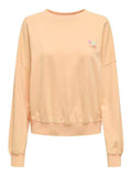 Caramel Cream Label only vintage Sweaters - Onlminna L/S Washed O-Neck Sweat van Only