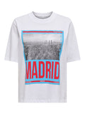 Bright White Madrid T-shirts - Onlstellar Life S/S Place Top Box van Only