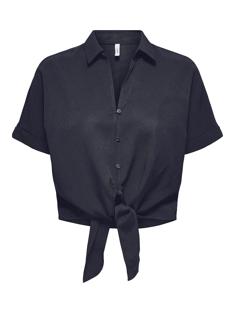 Night Sky Shirts - Onlnova Life Vis S/S Knot Shirt Solid van Only