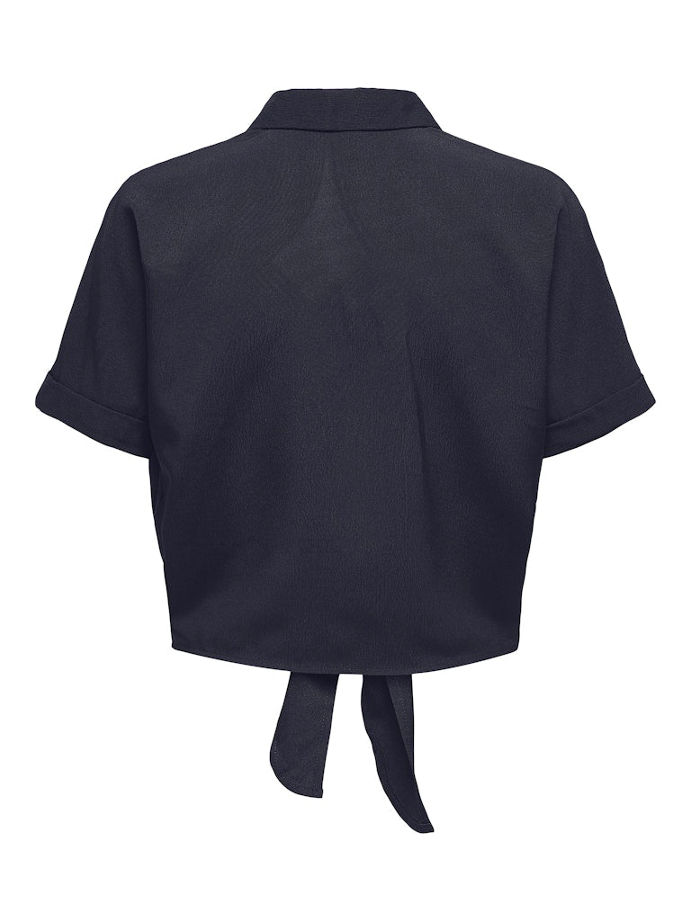 Shirts - Onlnova Life Vis S/S Knot Shirt Solid van Only