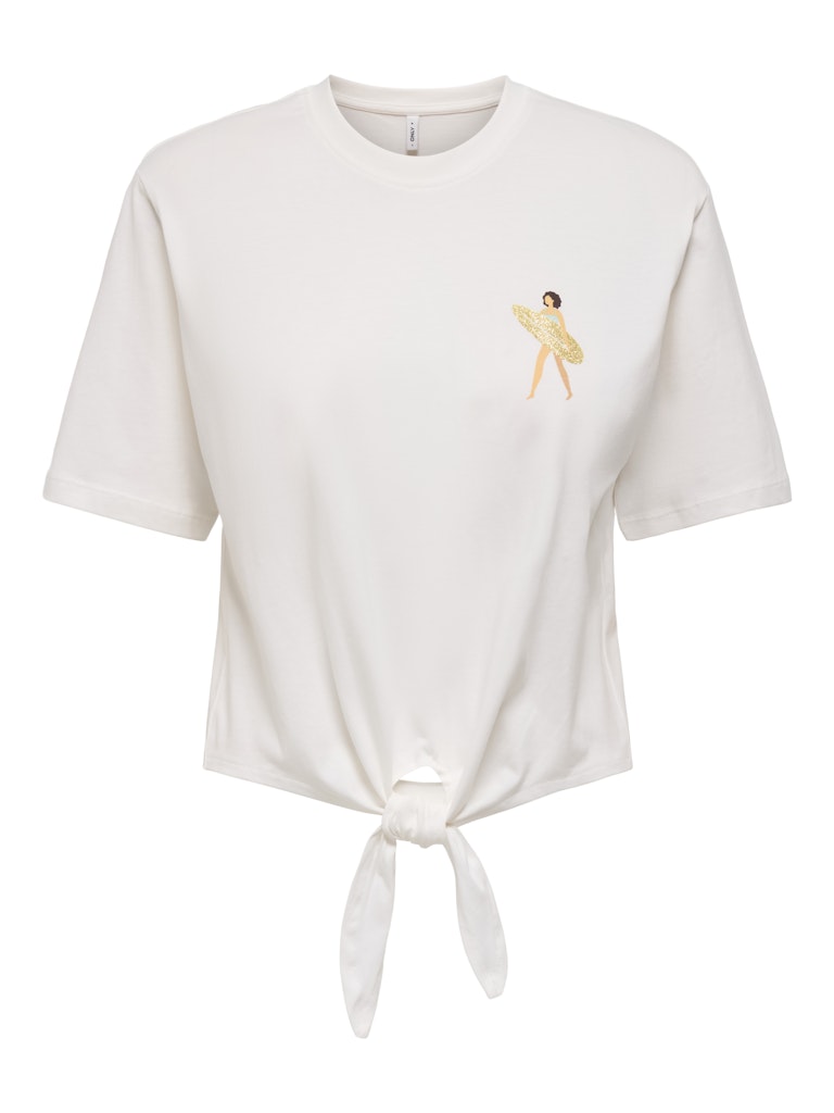 Cloud Dancer Surf T-shirts - Onlbine Life S/S Ladies Top van Only