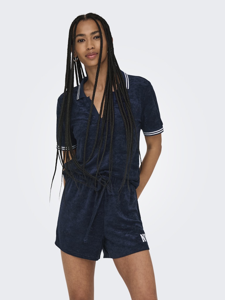 Tops - Onlvicky S/S Terry V-Neck Polo van Only