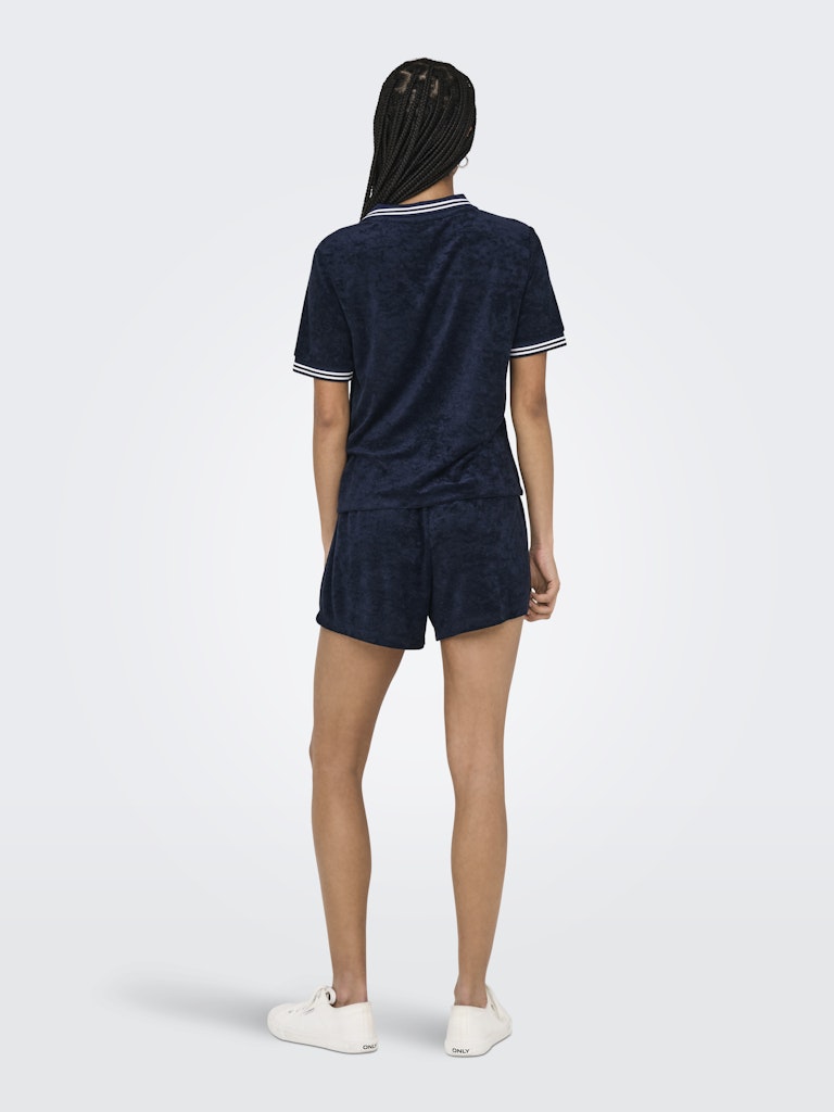Tops - Onlvicky S/S Terry V-Neck Polo van Only