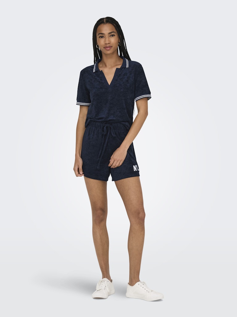 Tops - Onlvicky S/S Terry V-Neck Polo van Only