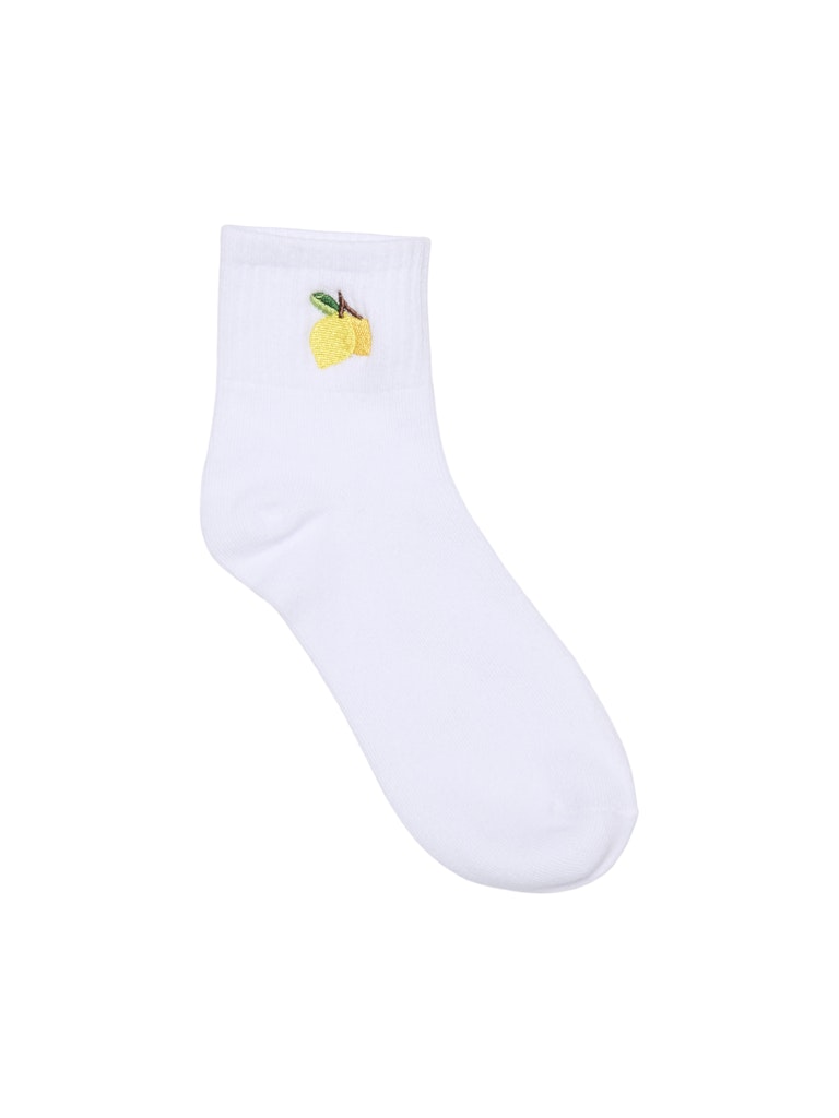 Bright White LEMON ONE SIZE Sokken - Onlmathilde Fruit Socks 2-Pack van Only