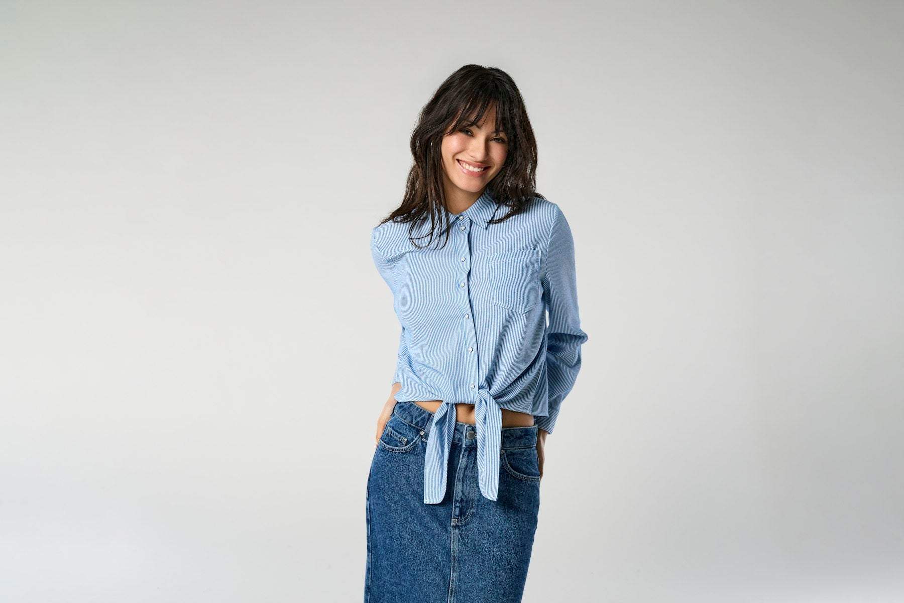 Shirts - Onllecey Ls Knot Shirt Noos van Only