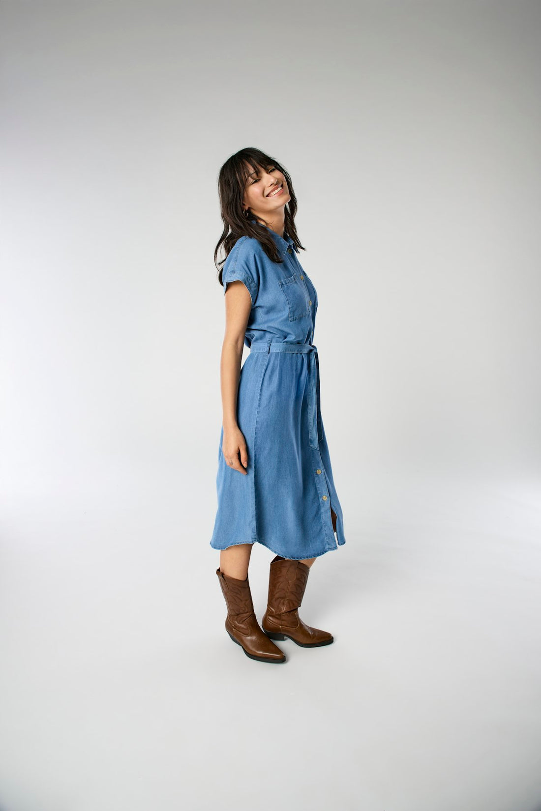 Jurken - Onlpema Hannover SS Denim Shirt Dress Noos van Only