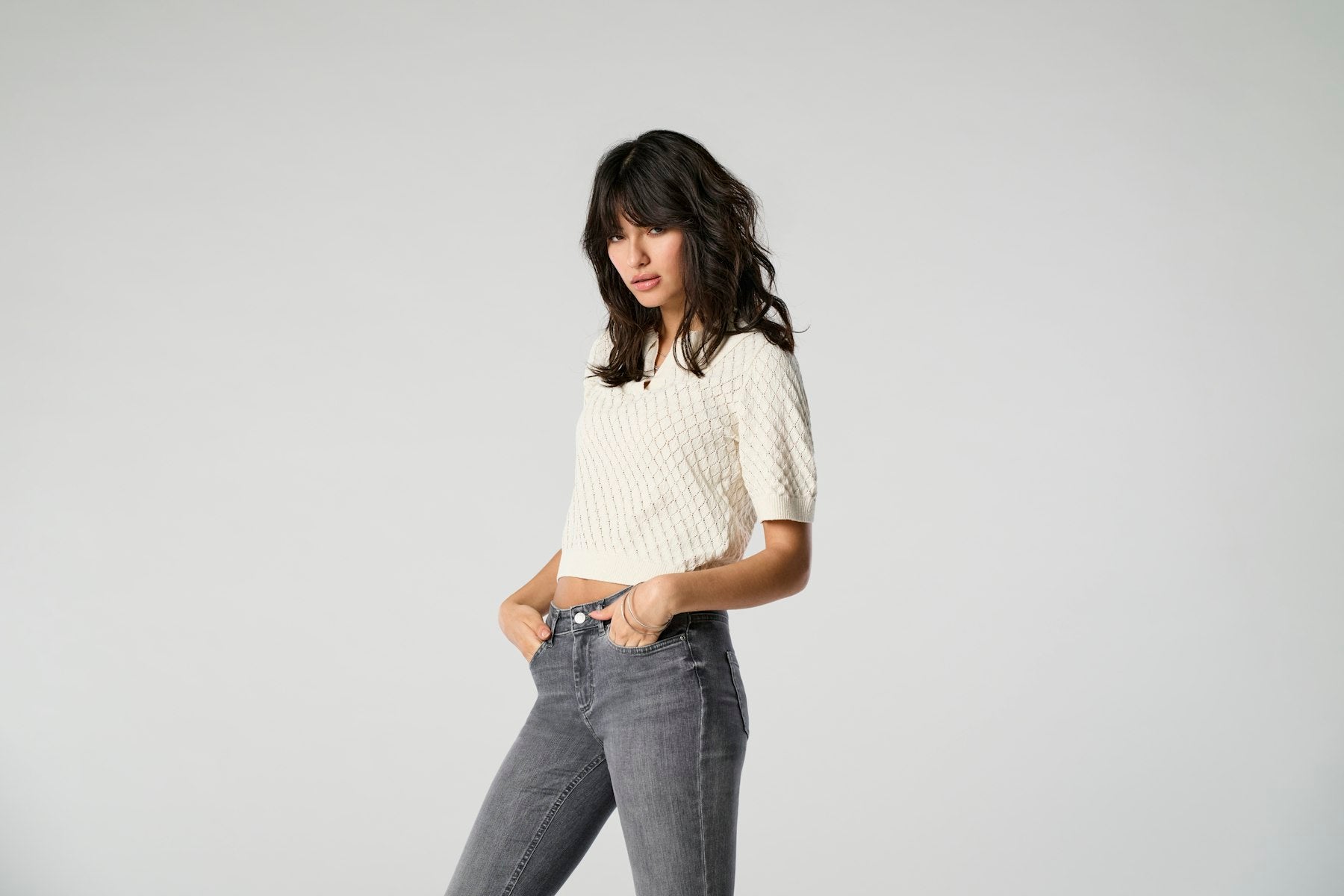 Tops - Onlcosima Ss Structure Polo Knit Noos van Only