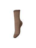 Morel Taupe Gray ONE SIZE Sokken - Pcsebby Glitter Stripe Socks Noos van Pieces