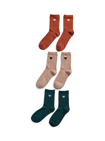 Pcnolia Lurex Socks 3-Pack