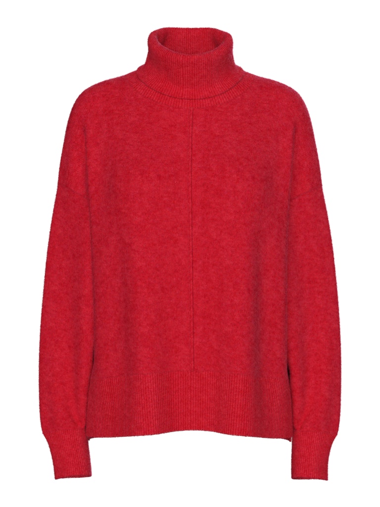 Goji berry Pulls - Pcmalou Ls Rollneck Knit Noos van Pieces
