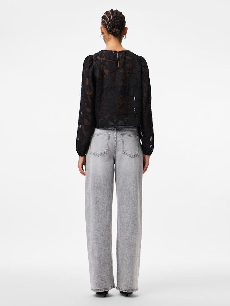 Tops - Pcnea Ls Lace Top van Pieces