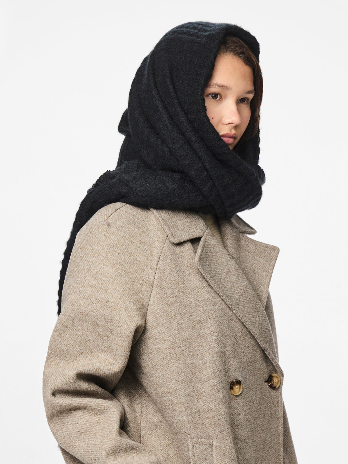 Pcpyron Structured Long Scarf Noos - AW26