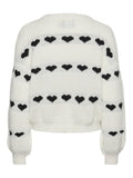 Pulls Pcnove Ls O-Neck Heart Knit van Pieces