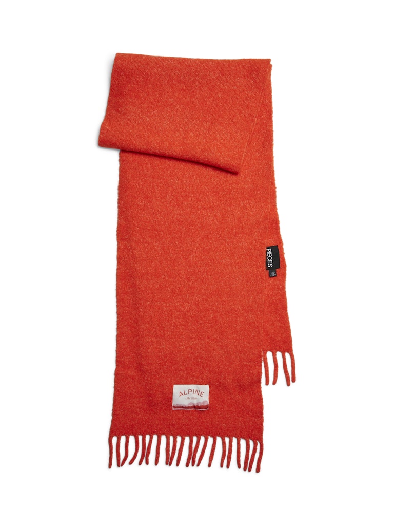 ONE SIZE Tangerine Tango Sjaals - Pcnebraska Long Knit Scarf van Pieces