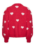 Pulls - Pcrina Ls O-Neck Heart Knit van Pieces