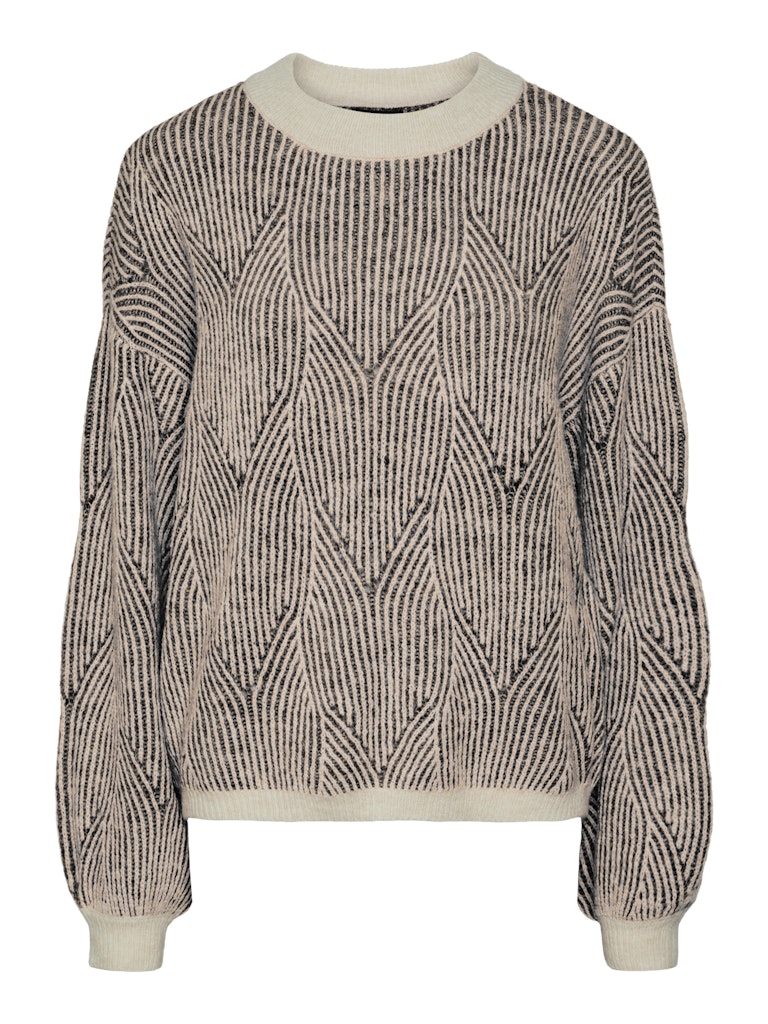 Whitecap gray black Pulls - Pcjenna Ls O-Neck Knit Noos van Pieces