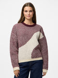 Tawny port Pulls - Pclinna O-Neck Loose Knit van Pieces