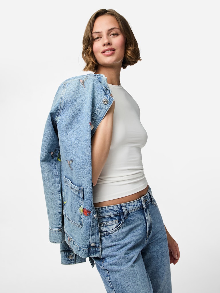 Jassen - Pcjidi Ls Denim Shacket van Pieces