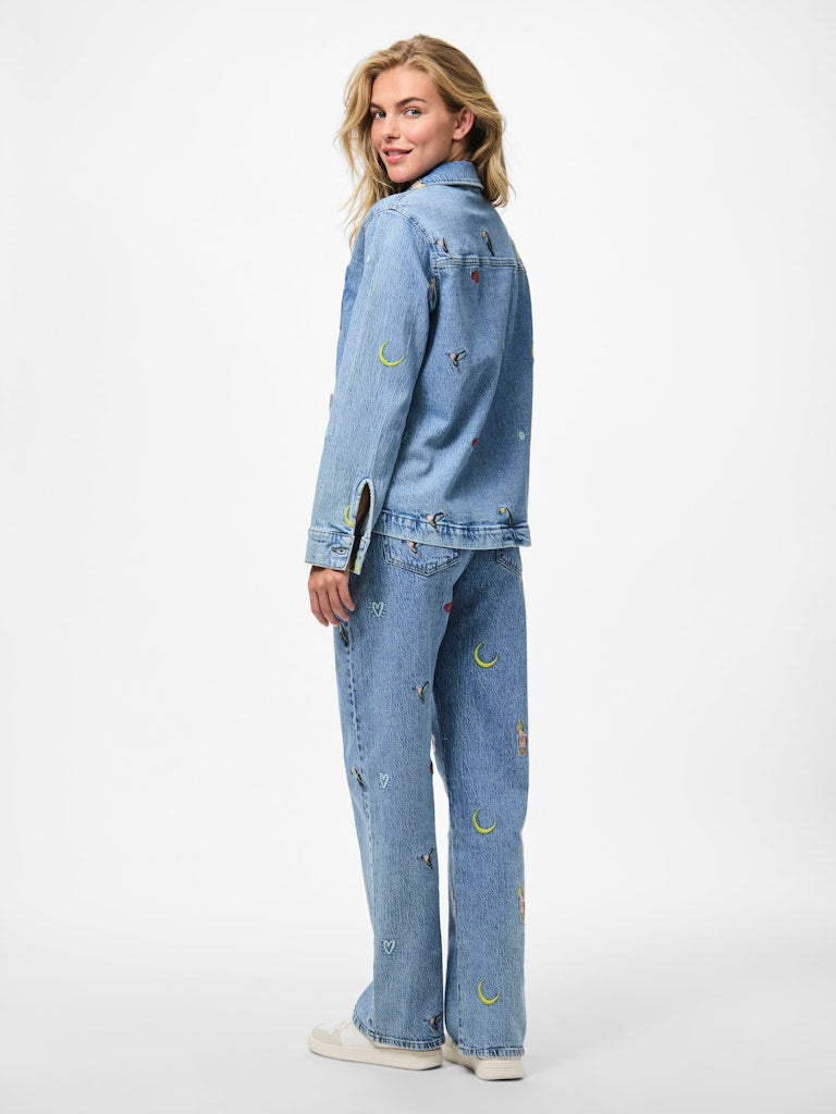 Jassen - Pcjidi Ls Denim Shacket van Pieces