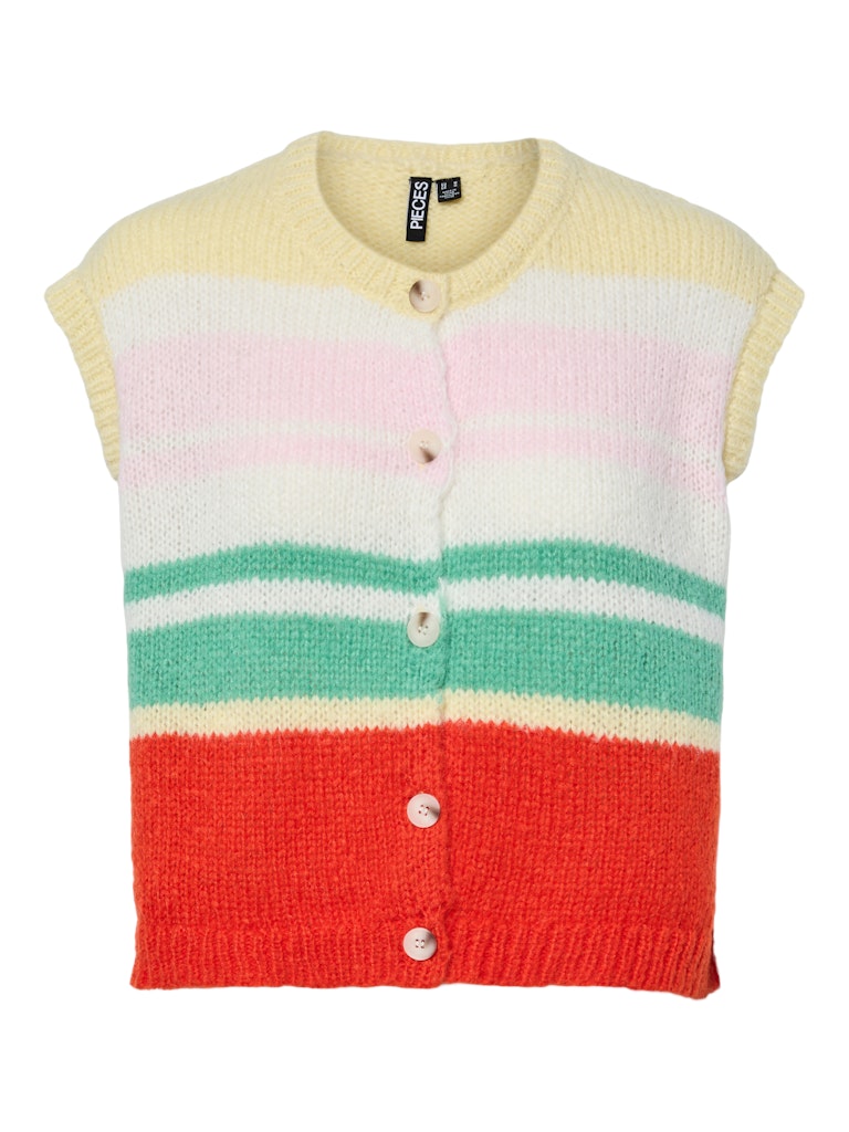 French vanilla Cardigans - Pcjida Sl O-Neck Knit Gillet van Pieces
